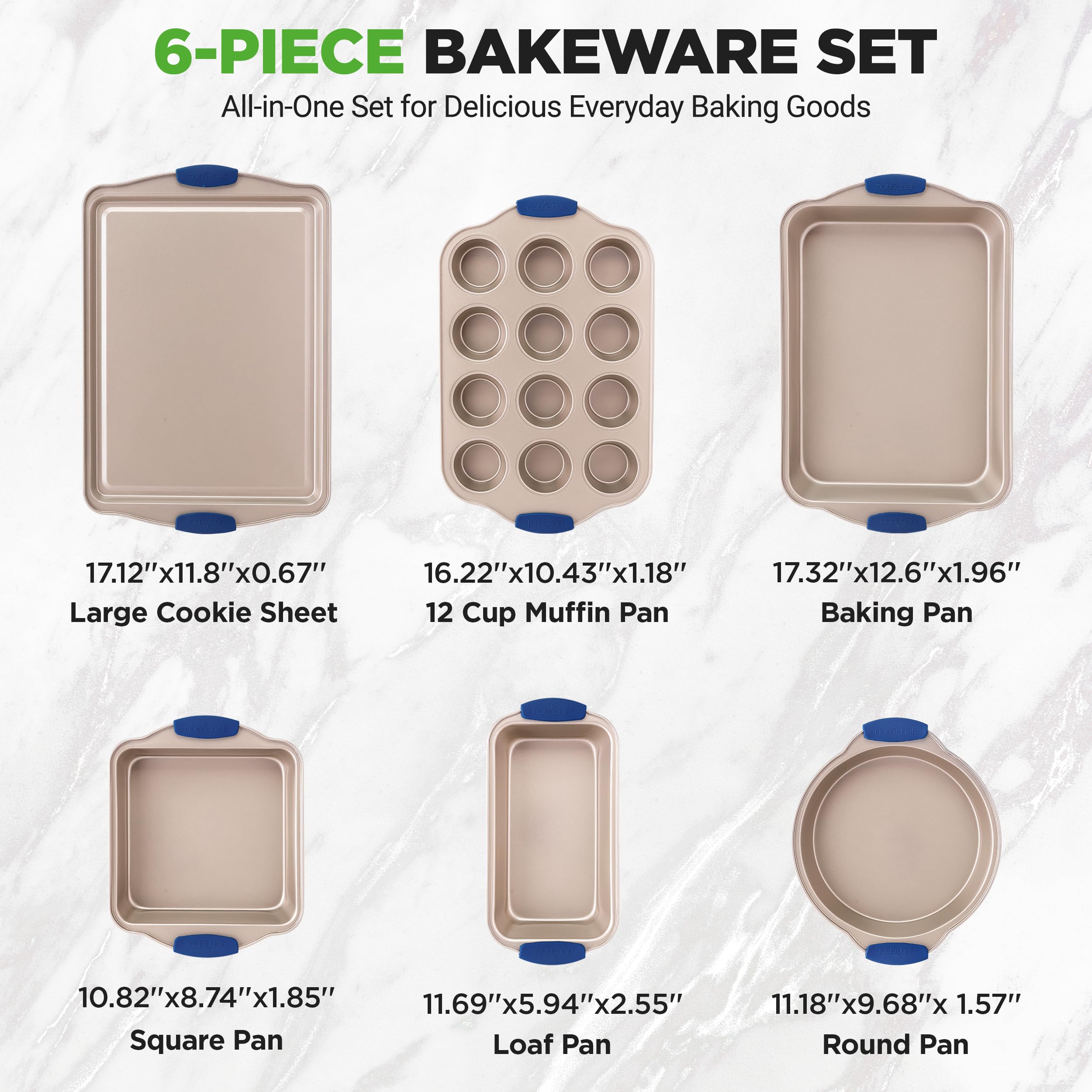 NutriChef cookie sheet beside ruler showing scale for even baking