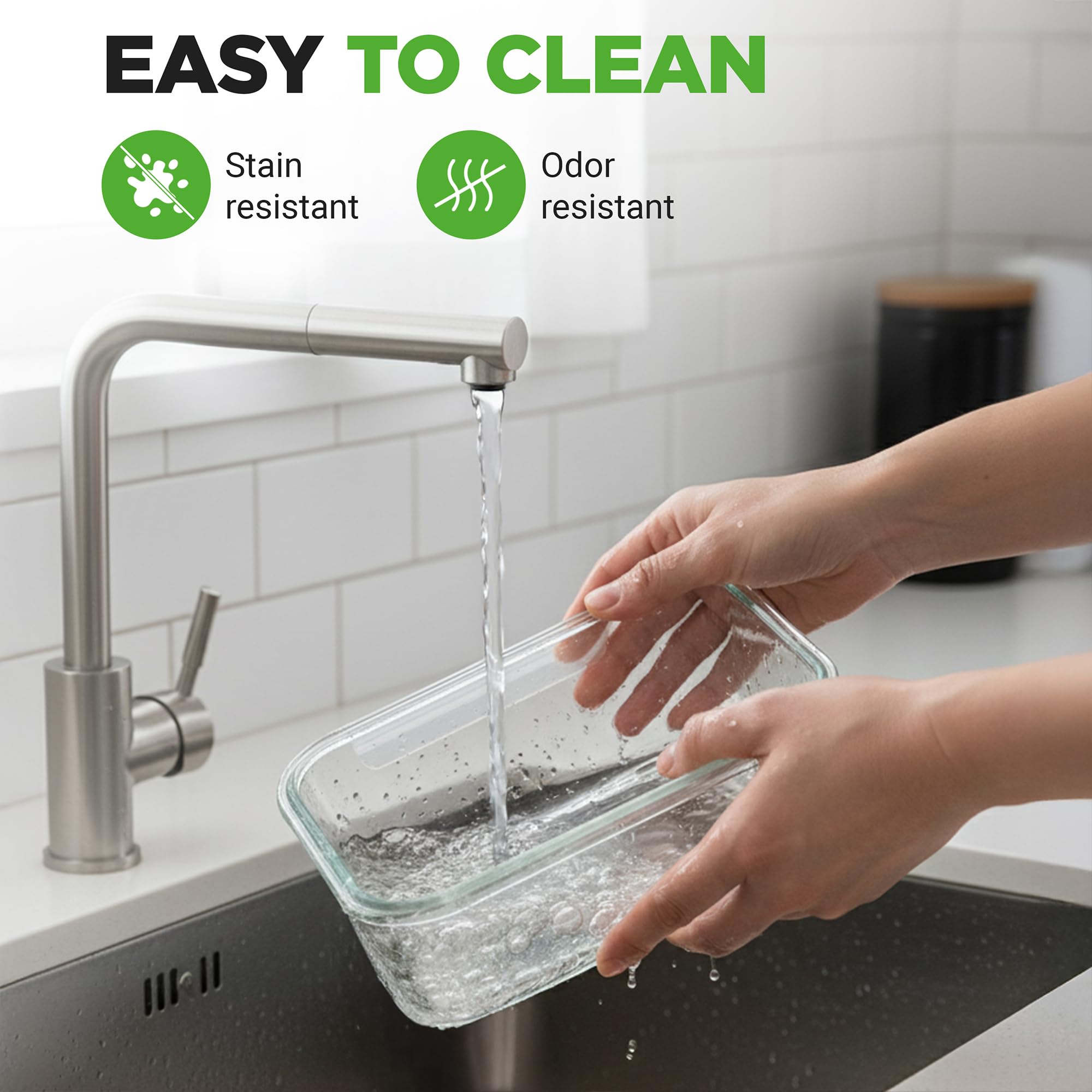 NutriChef containers inside dishwasher illustrating easy cleaning and time-saving benefit