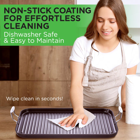 NutriChef ergonomic handles close-up showing secure grip and stay-cool benefit