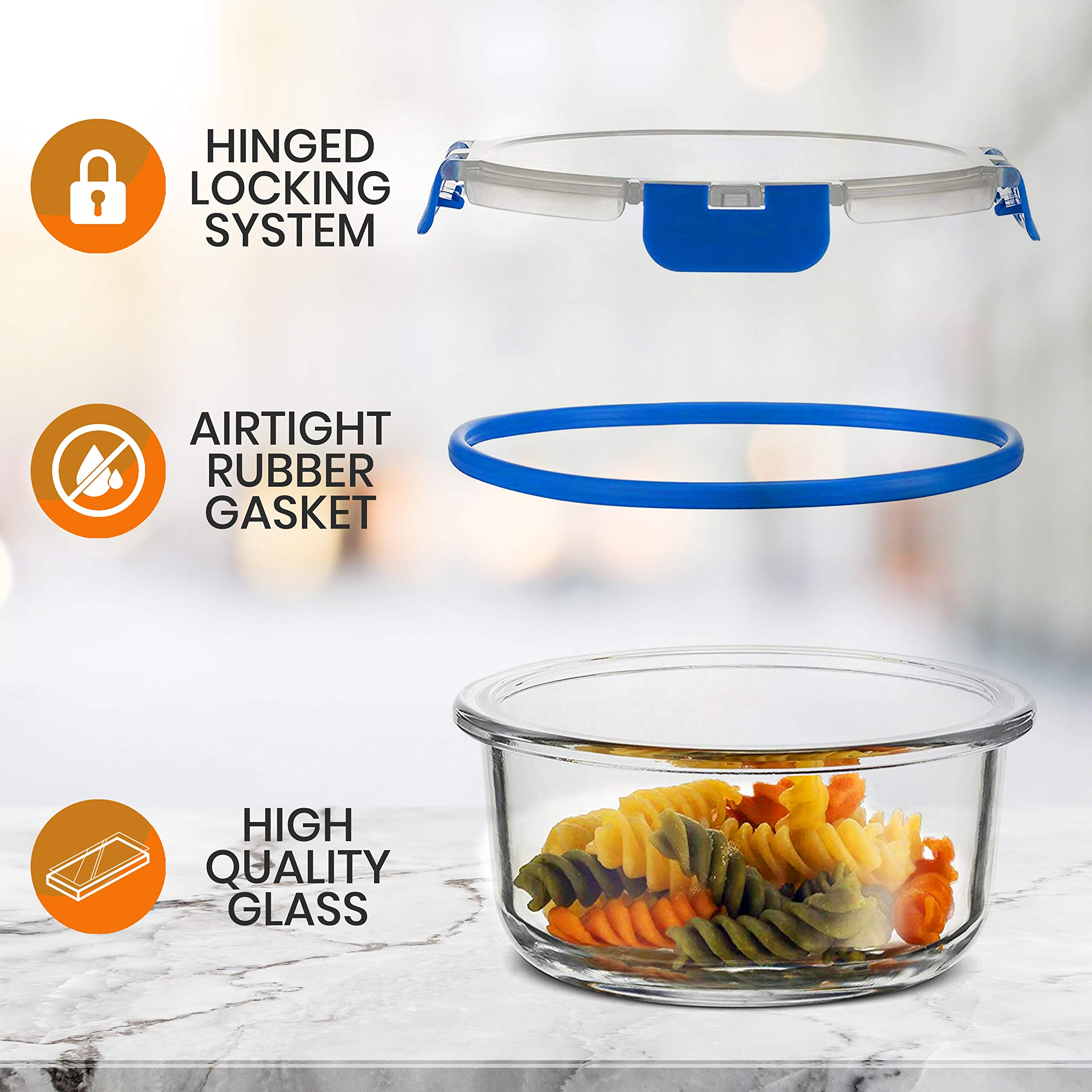 NutriChef arranged in fridge showing organized storage and easy access benefit