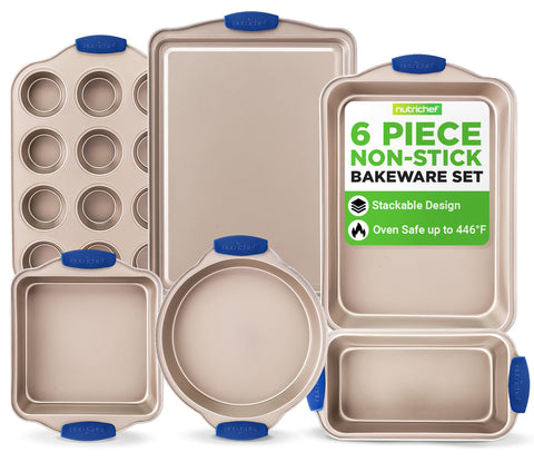 NutriChef front view of full 6-piece set highlighting variety and organization
