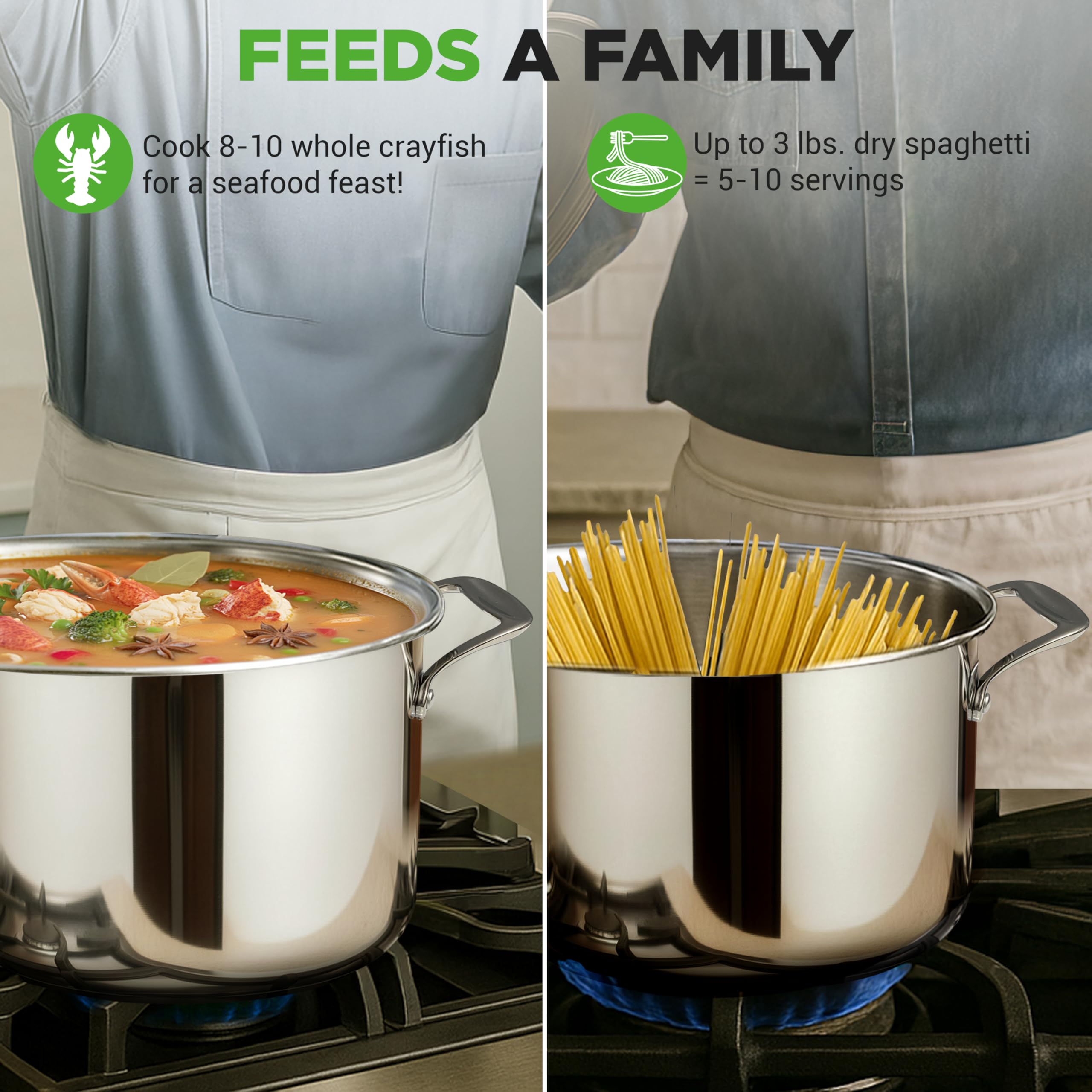 NutriChef ergonomic handle detail for secure, comfortable lifting benefit