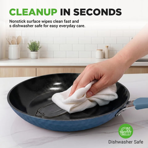 NutriChef ergonomic silicone-touch handle demonstrating secure comfortable grip