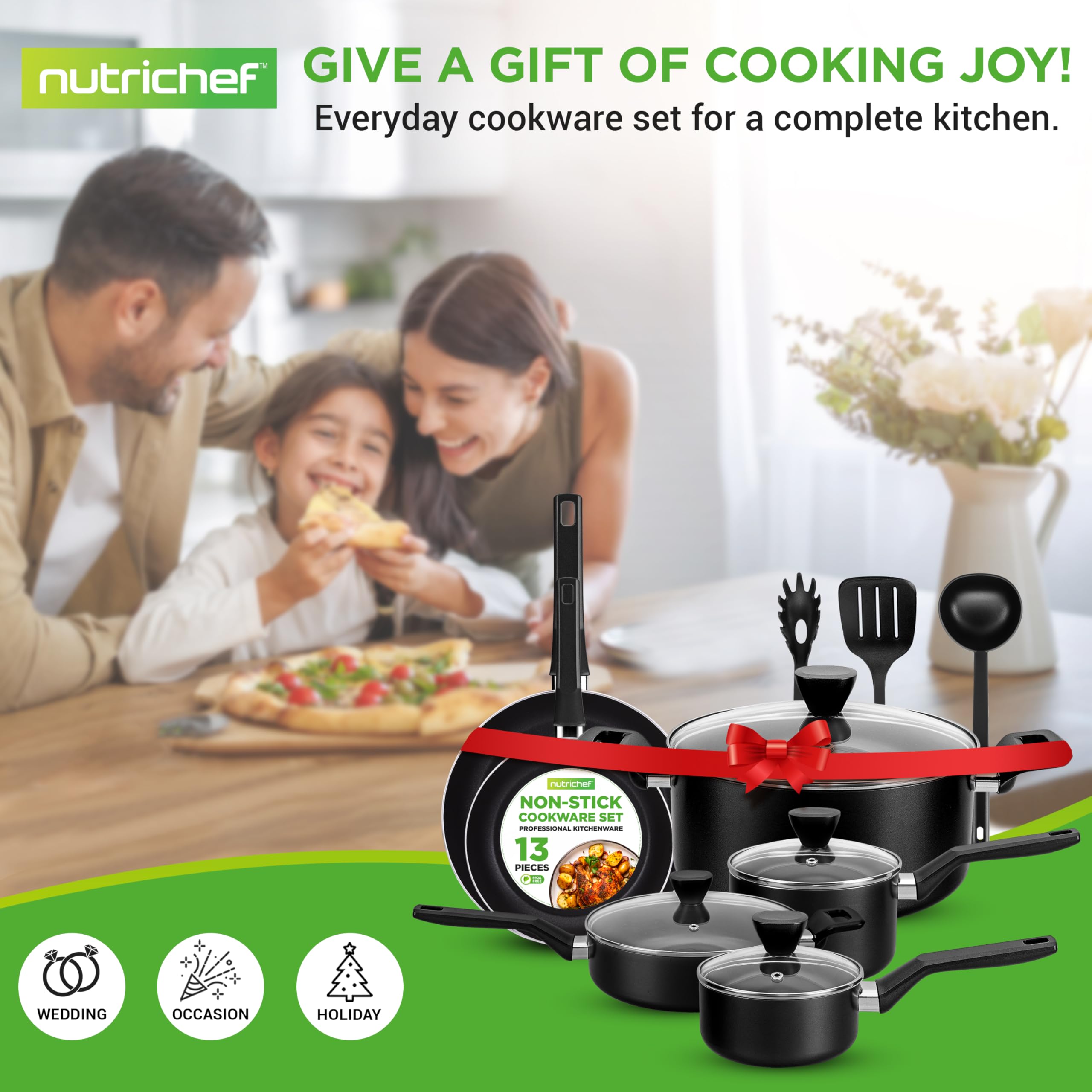 NutriChef set in a kitchen being used for family meal prep and convenience