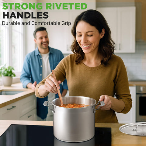 NutriChef stockpot in kitchen lifestyle scene demonstrating elegant fit
