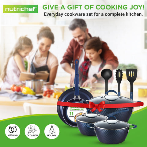 NutriChef set arranged in a kitchen showcasing stylish color and ready-to-cook convenience
