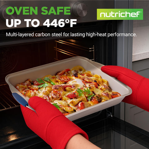 NutriChef close-up of loaf pan showing nonstick surface for easy release