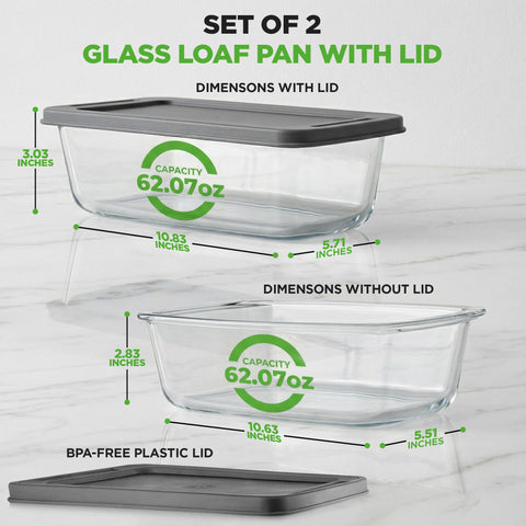 NutriChef close-up of loaf pan with lid highlighting airtight seal for safe storage