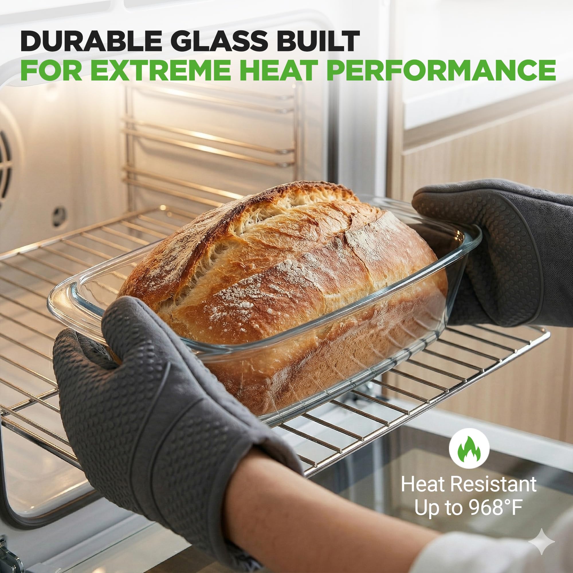 NutriChef sealed lid on loaf pan demonstrating airtight storage benefit