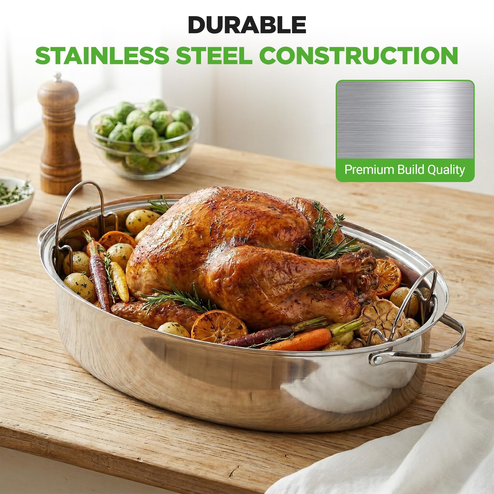 NutriChef removable rack detail for elevated roasting and crisping