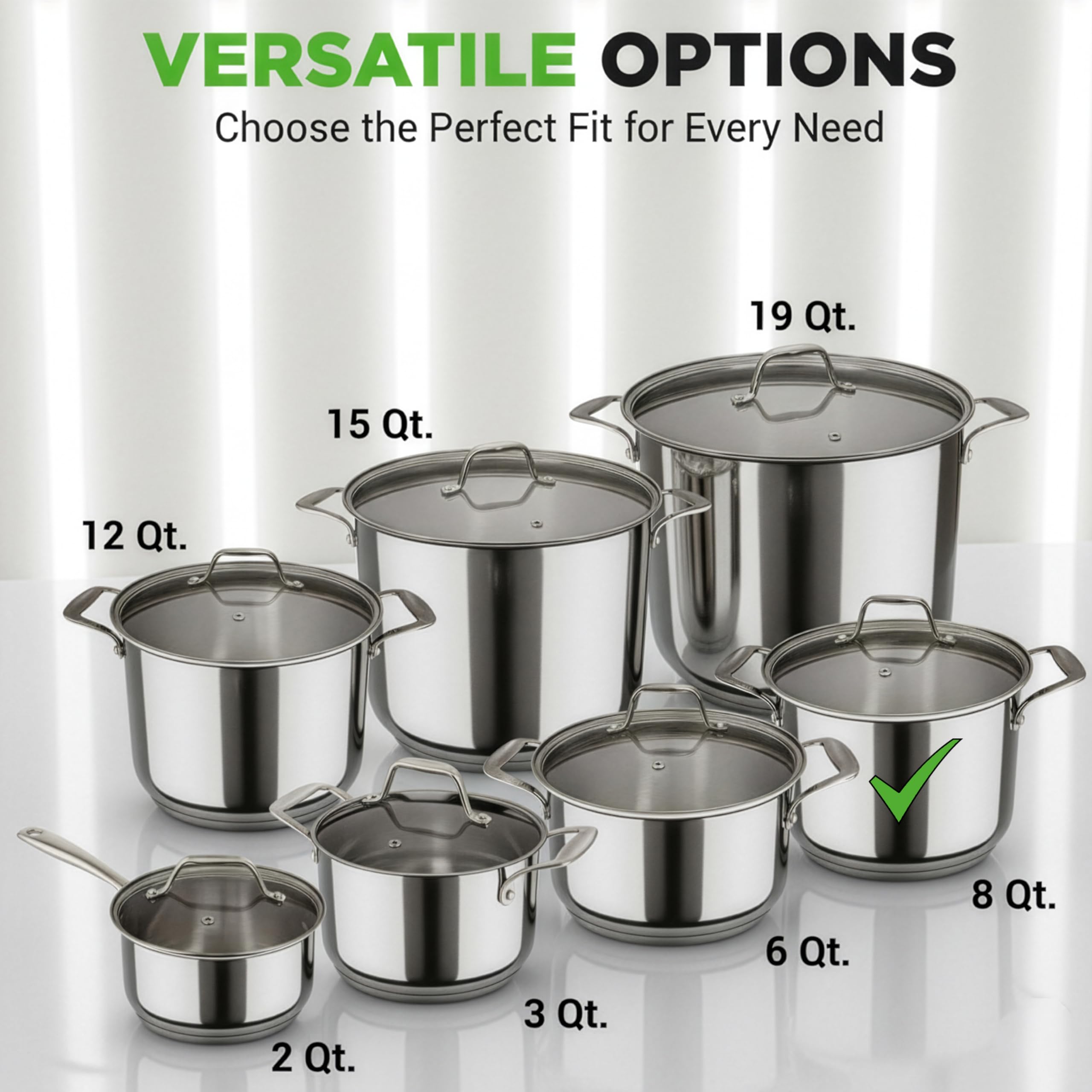 NutriChef pot beside common items to show size and storage benefit