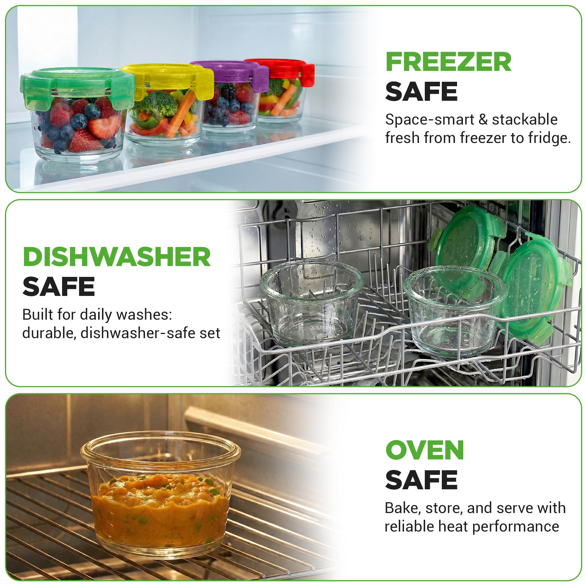 NutriChef stacked and nested containers saving cabinet space benefit