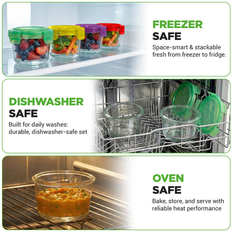 NutriChef stacked and nested containers saving cabinet space benefit