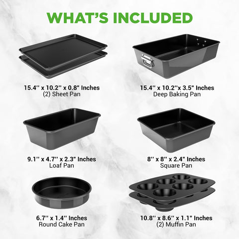 NutriChef pans stacked neatly to illustrate space-saving, organized kitchen storage