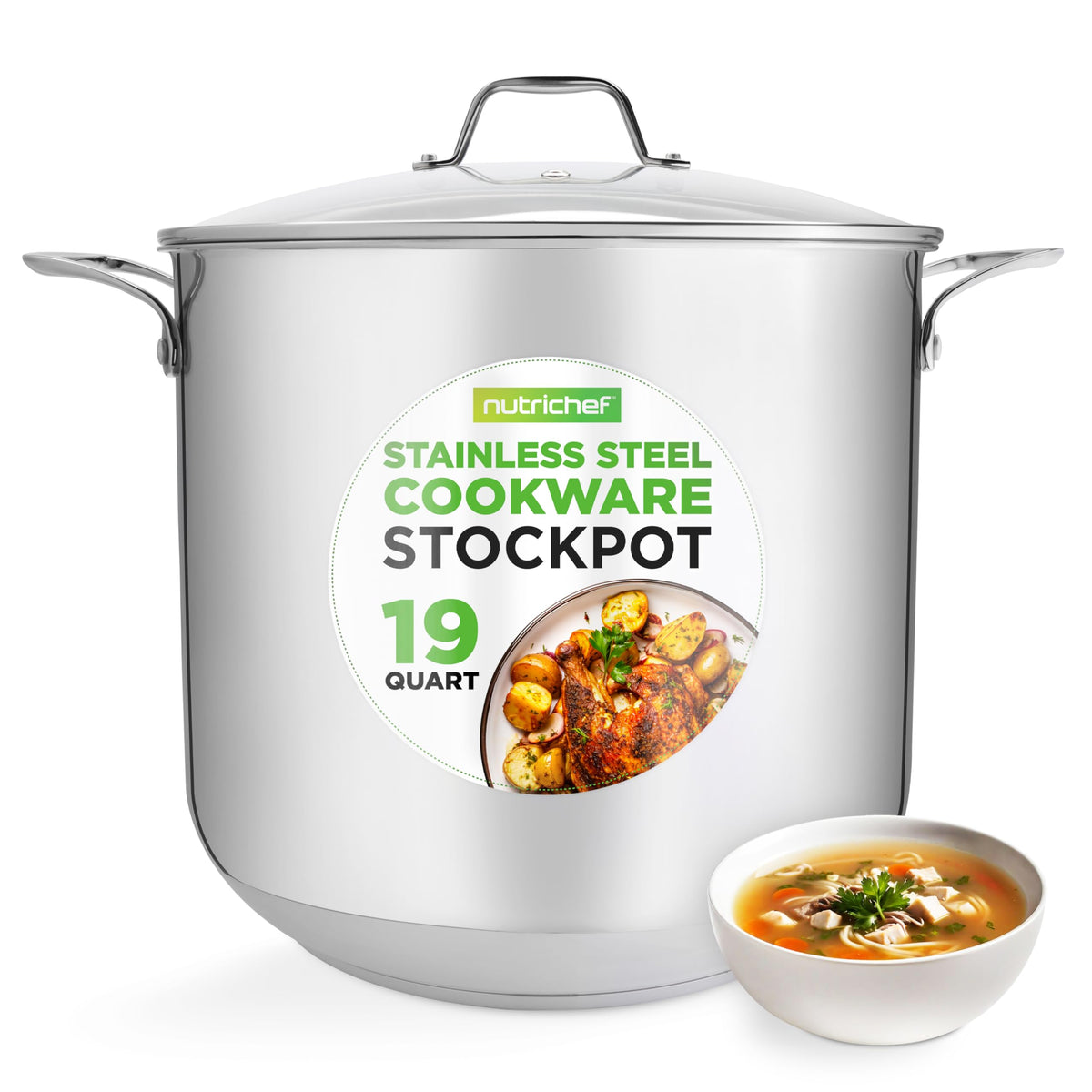 NutriChef front view showing full 19-quart pot useful for large batches
