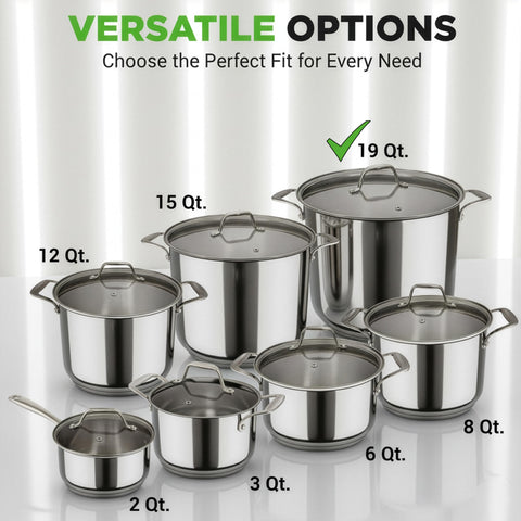 NutriChef stockpot on induction stovetop demonstrating cooktop compatibility