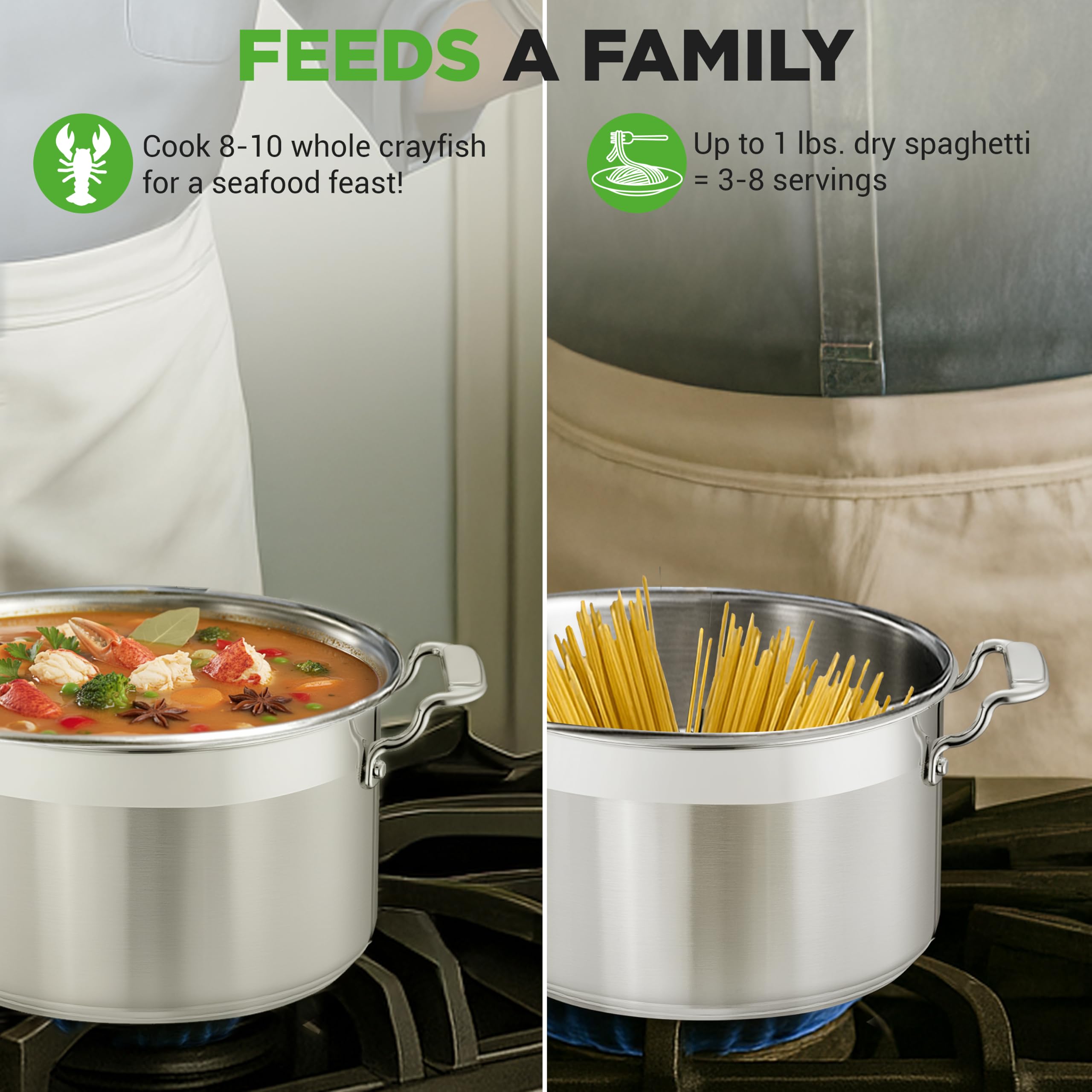 NutriChef interior matte finish showing non-reactive surface for easy cooking