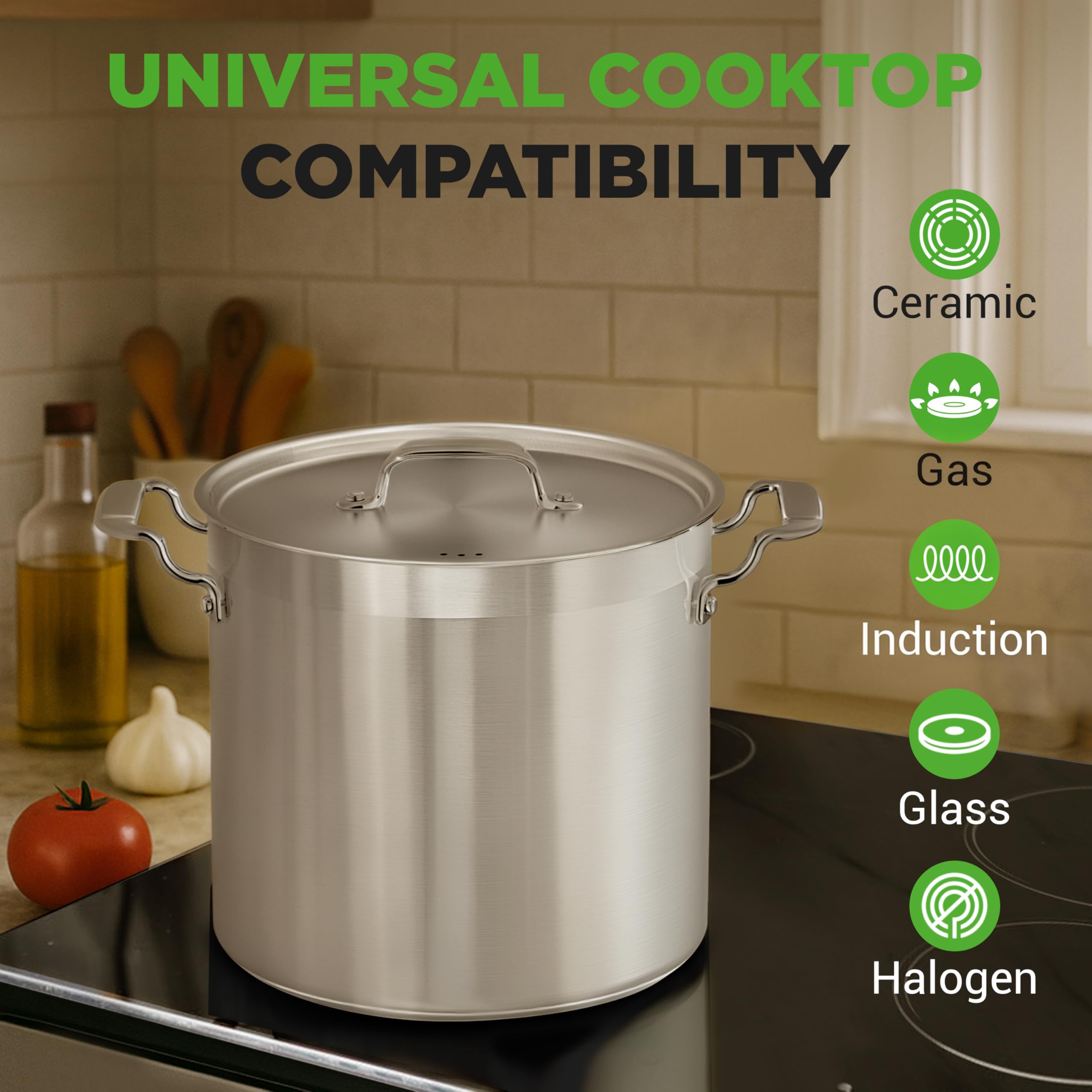 NutriChef on induction cooktop demonstrating compatibility and efficient heating