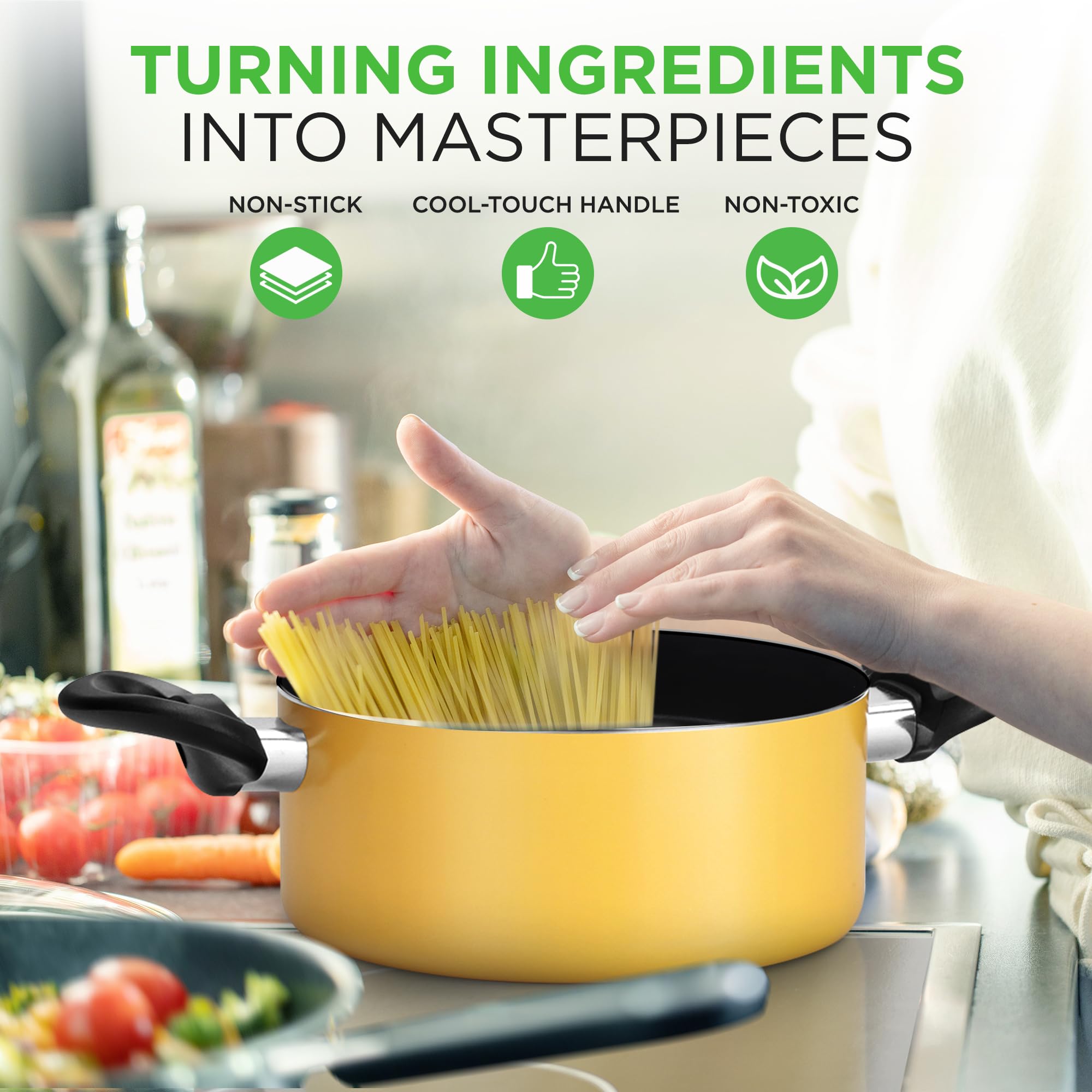 NutriChef included utensils laid out showing serving and stirring convenience