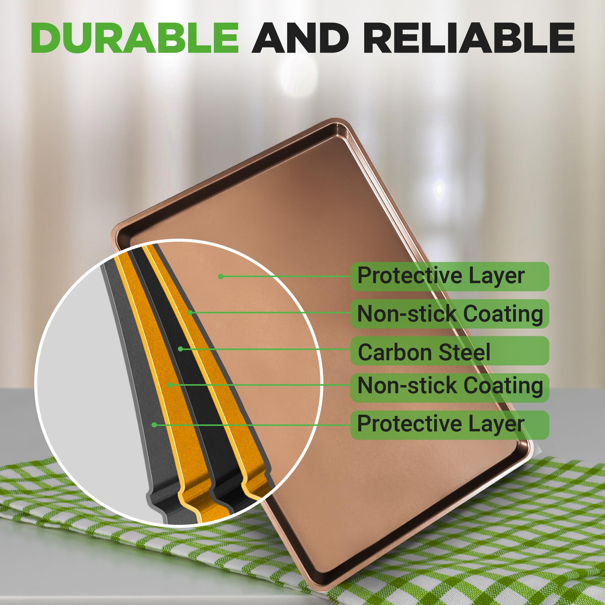 NutriChef sheet shown in dishwasher rack highlighting quick, hassle-free cleaning