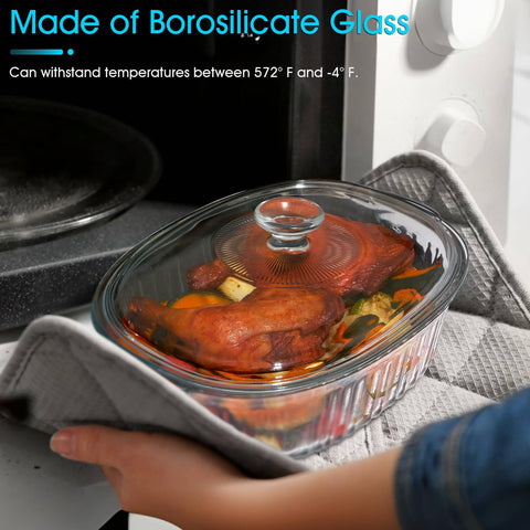 NUTRIUPS casserole dish in oven demonstrating oven-safe use and even browning