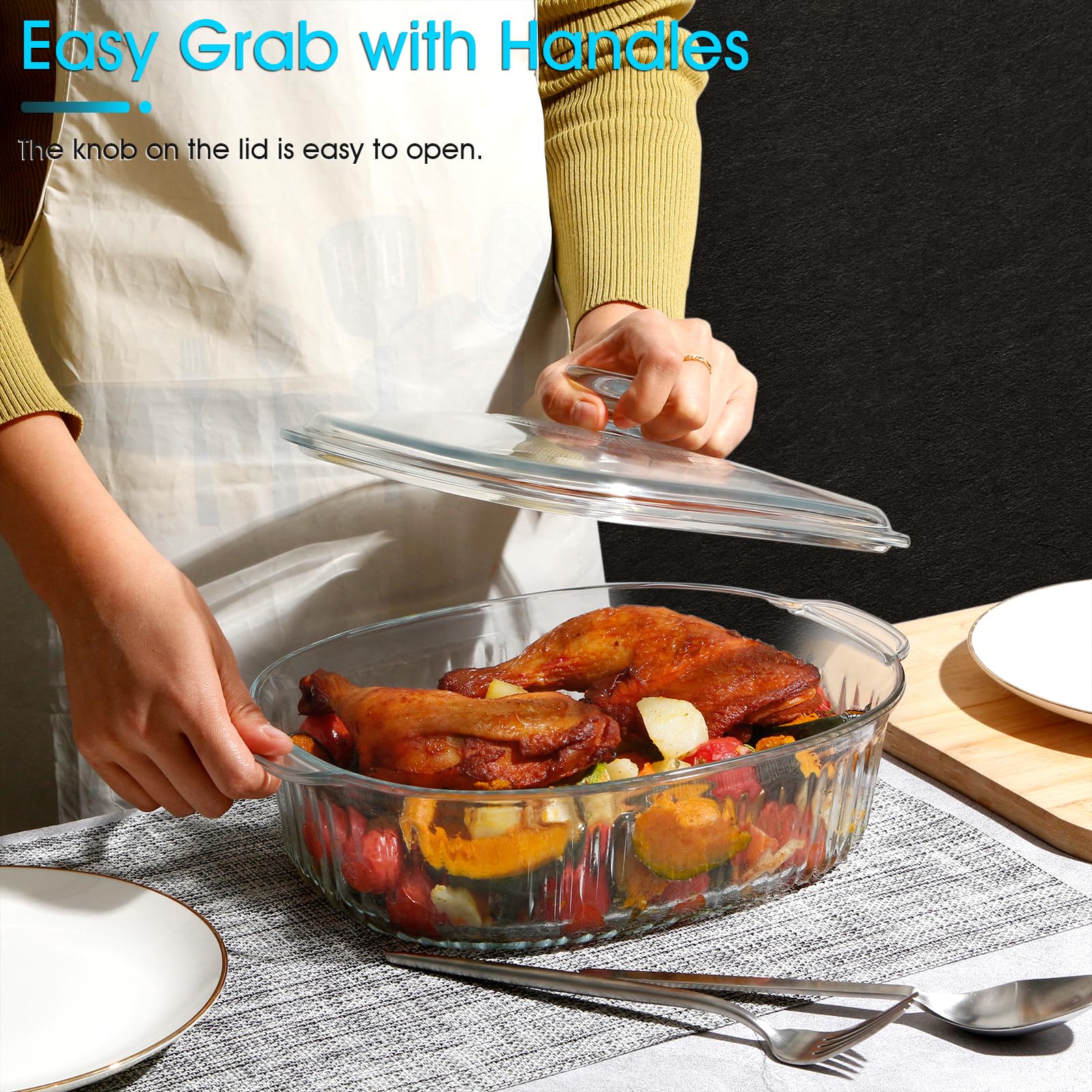 NUTRIUPS dish on table with served lasagna showing attractive serving presentation