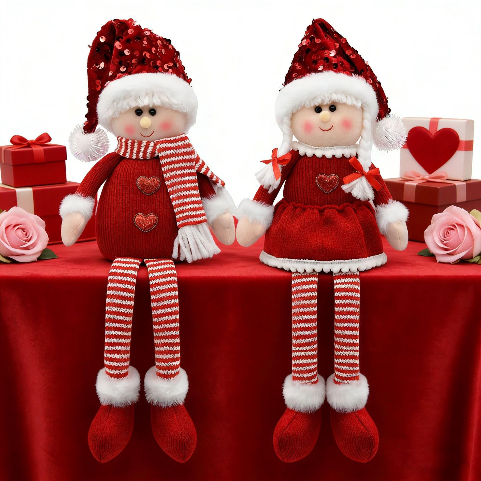 nuvagiki gnome pair on an office desk adding cheerful Valentine decor