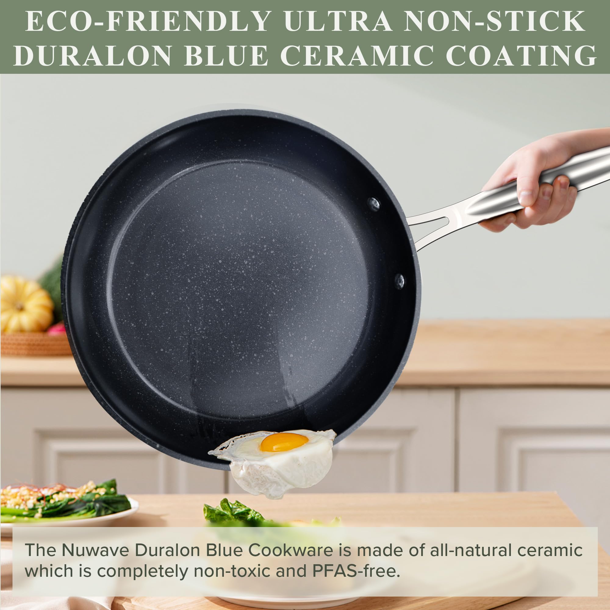 Nuwave 5-qt stockpot boiling pasta showing large-capacity cooking