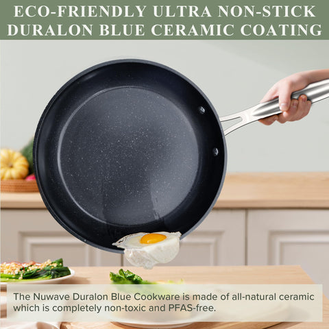 Nuwave 5-qt stockpot boiling pasta showing large-capacity cooking