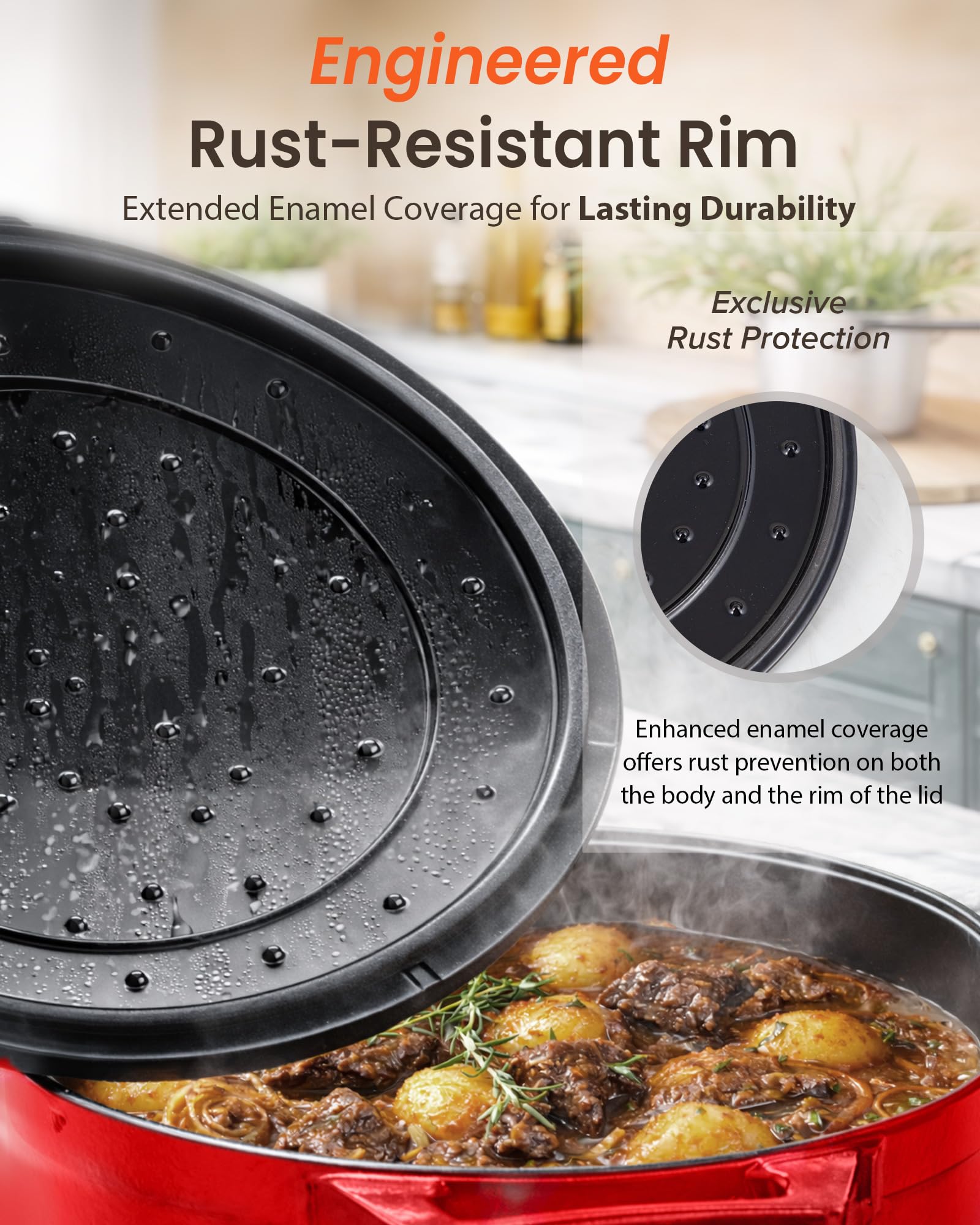 Nuwave reinforced 0.16-inch base detail illustrating even heat distribution benefit