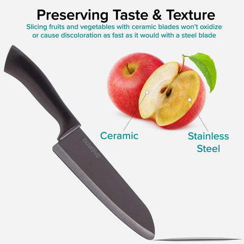 Nuwave slicing tomatoes on cutting board benefit preserves color and flavor