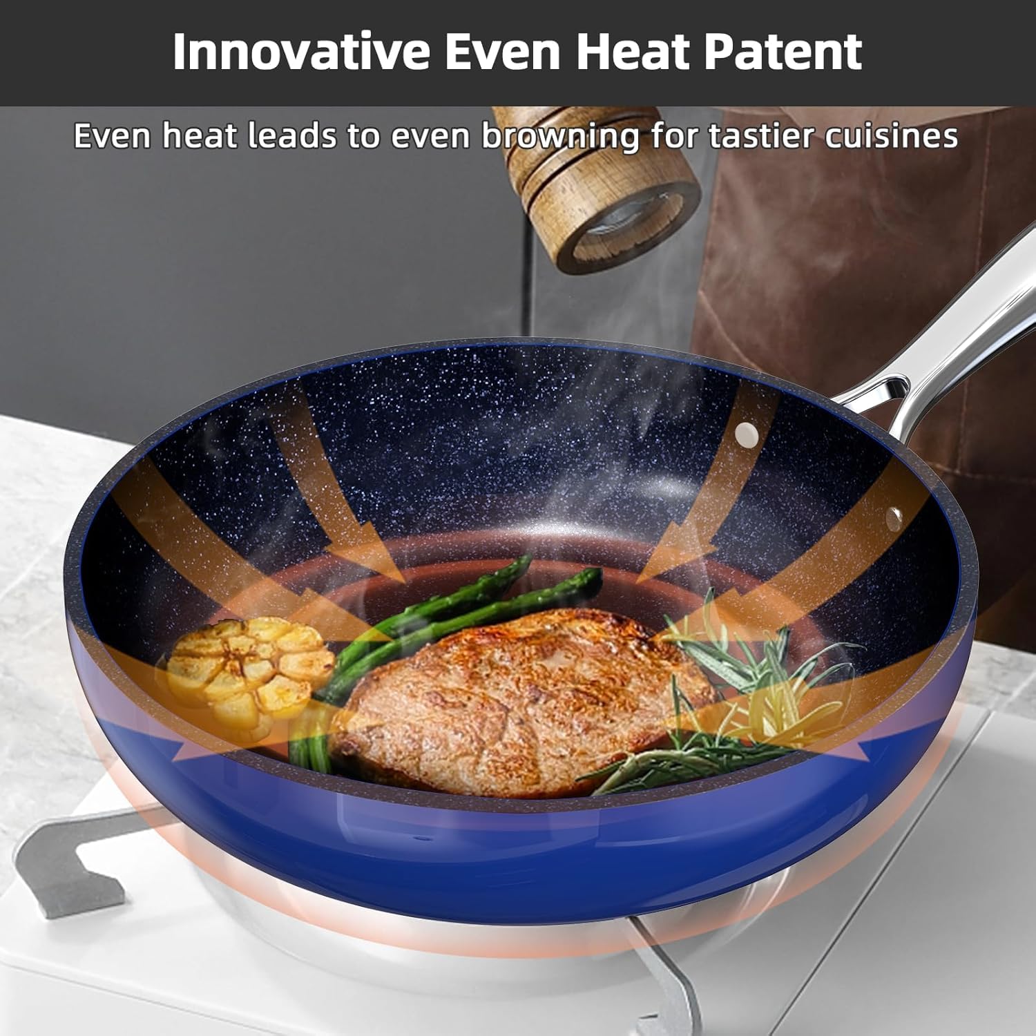 nuwave metal lid interior showing flavor channels for moisture retention