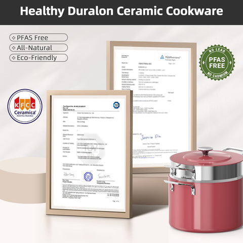 Nuwave saucepan with lid showing interior nonstick and capacity