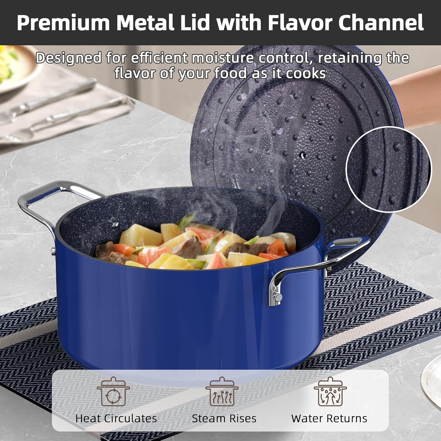 nuwave cookware on stovetop demonstrating even heating performance