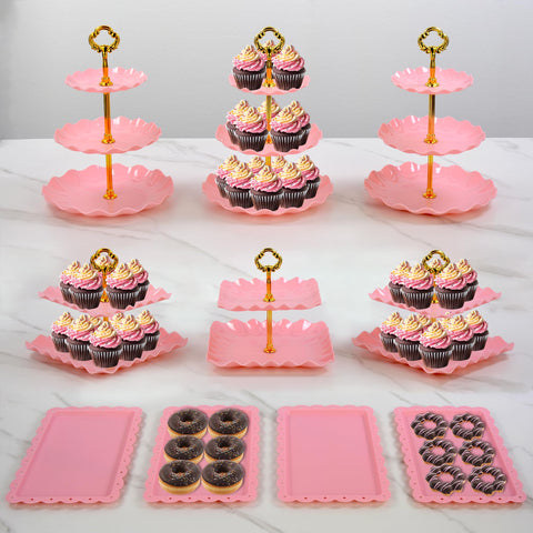NWK close-up of cupcake stand struts showing sturdy extra-thick plastic