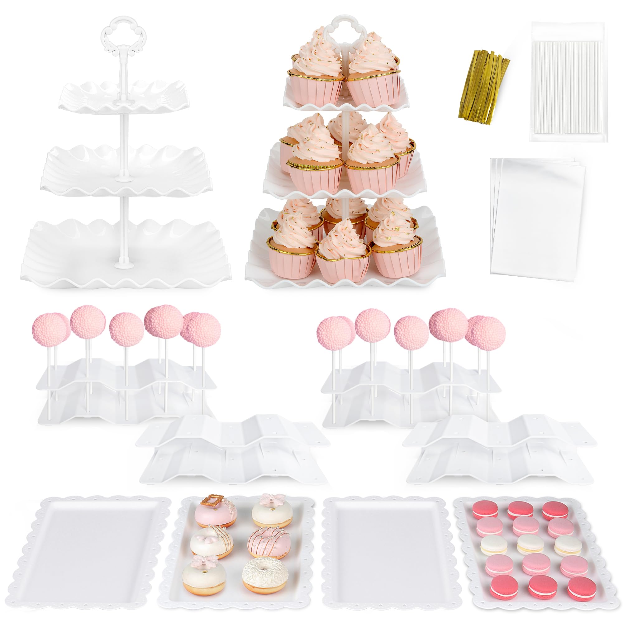 NWK front view full set neatly arranged, creates cohesive dessert display