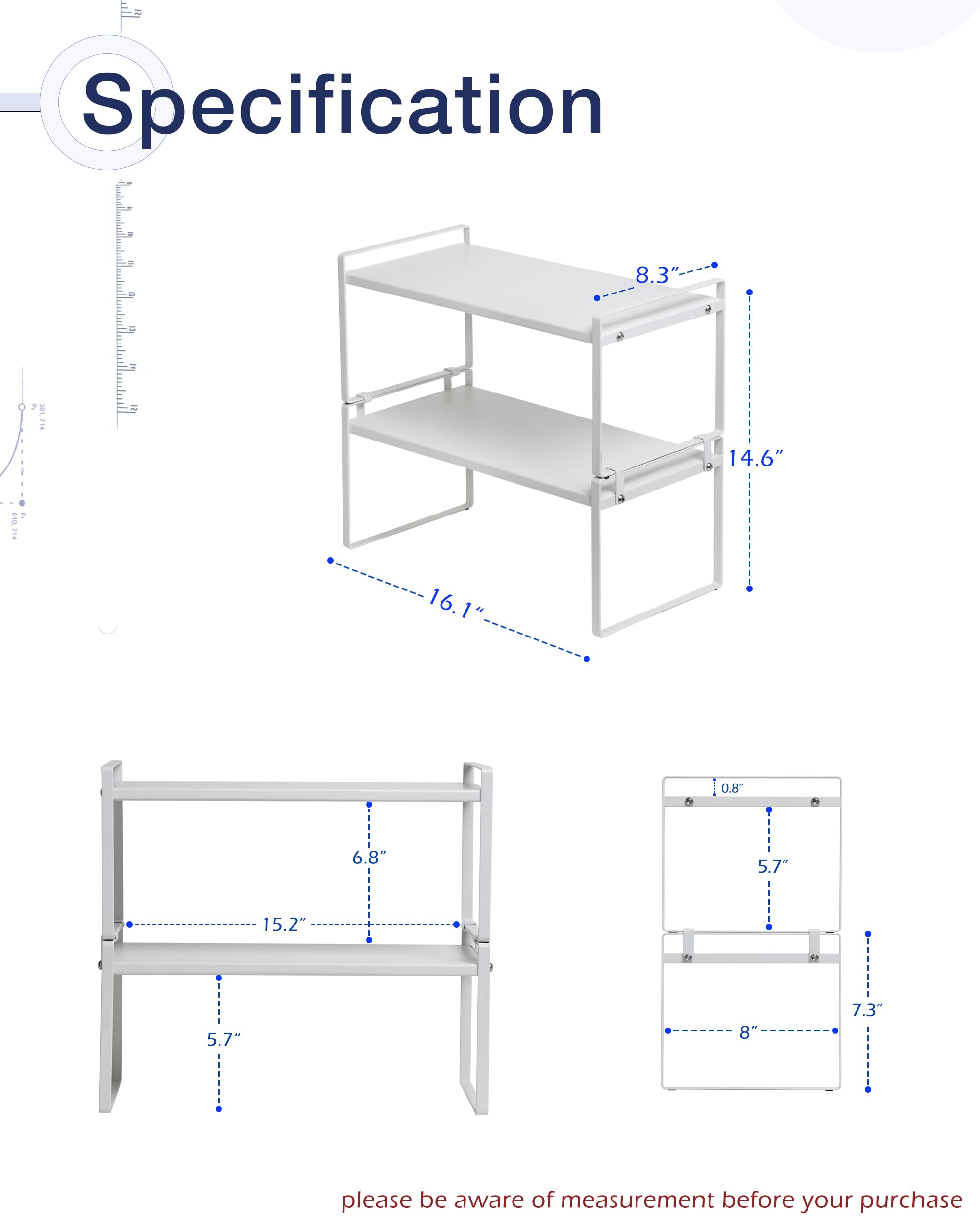 Nxconsu two-tier setup inside cabinet showing doubled storage and easy access