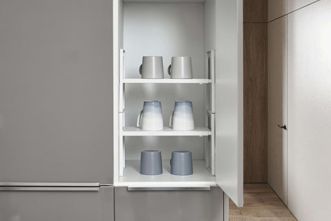 Nxconsu in-cabinet with dishes organizing plates and keeping items visible