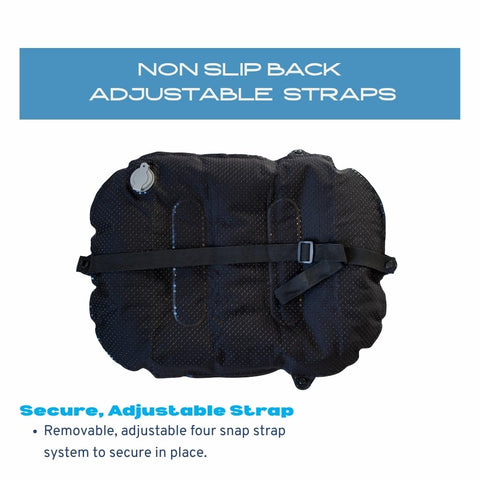 Nyack Exchange non-slip backing visible to prevent pillow movement