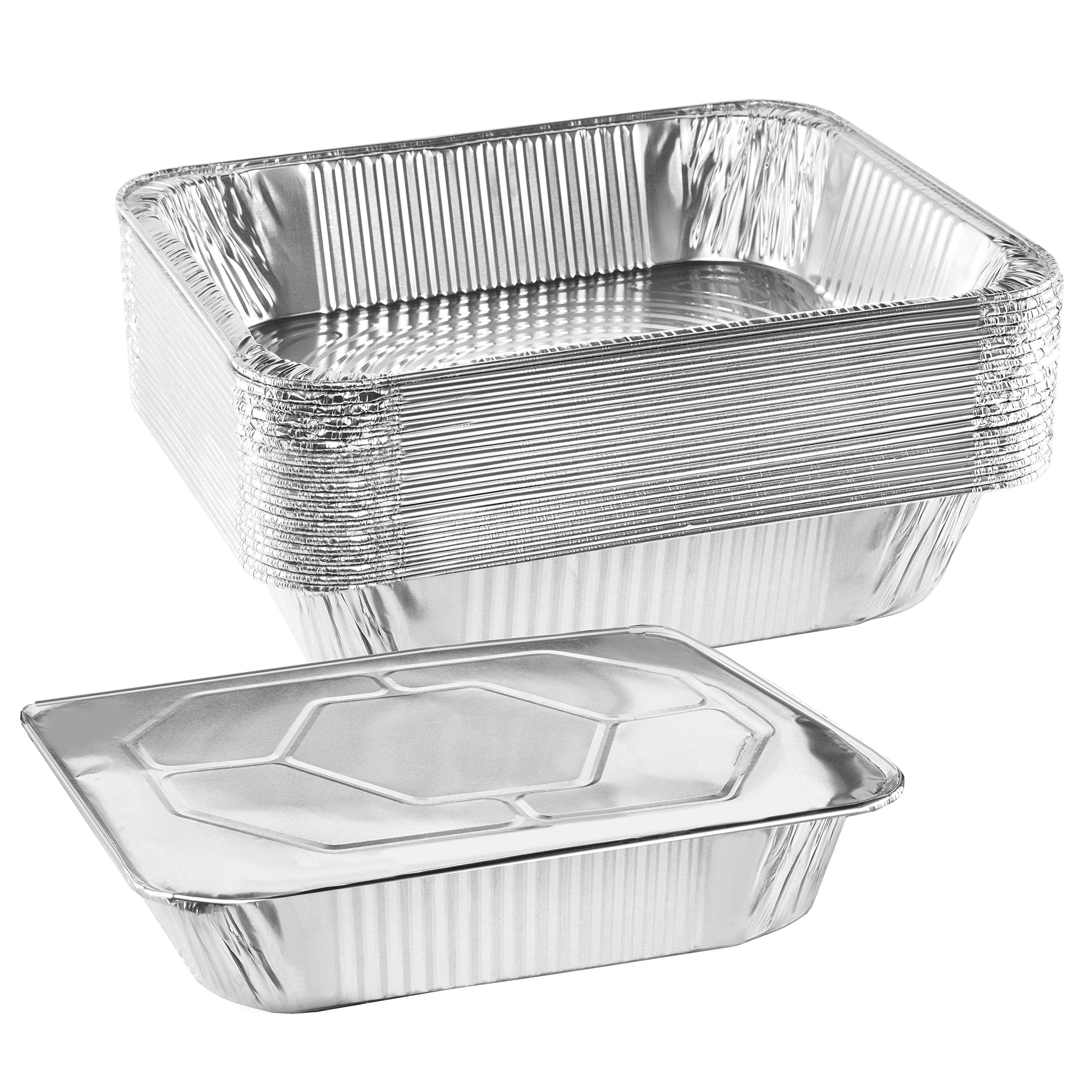 NYHI front view of 9x13 pans and lids showing package convenience