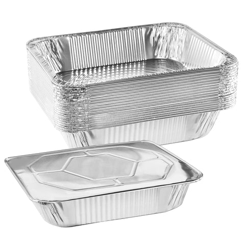 NYHI front view of 9x13 pans and lids showing package convenience