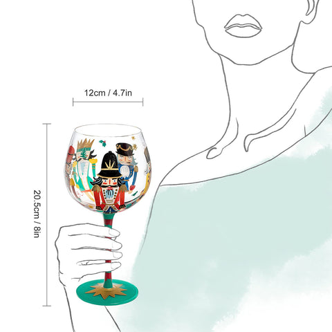 NymphFable glass in use with wine illustrating decorative presentation benefit