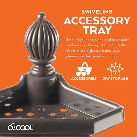 O2COOL weighted base detail providing stability on deck and preventing tipping benefit