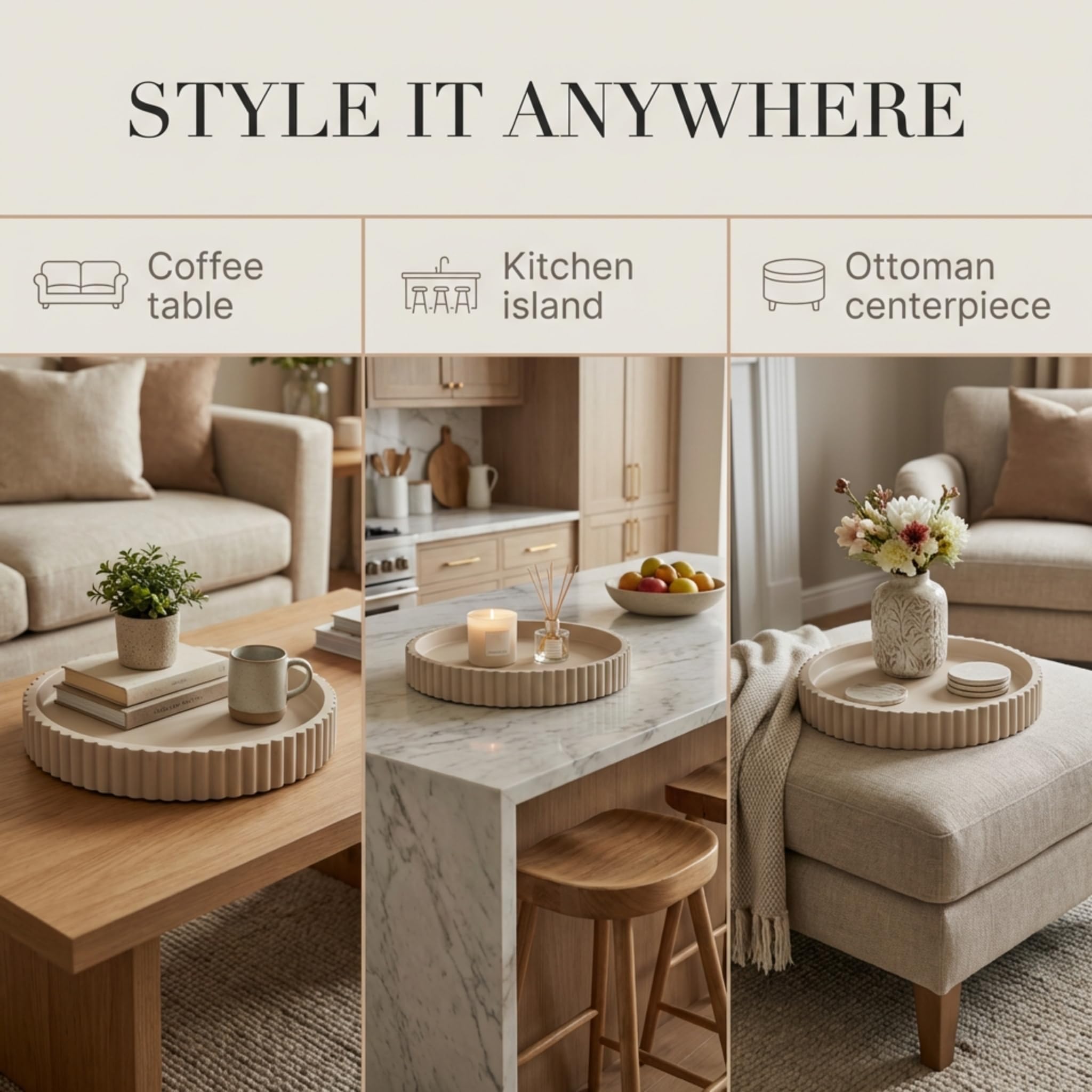 OAKOA lifestyle living room styling illustrating balanced décor impact