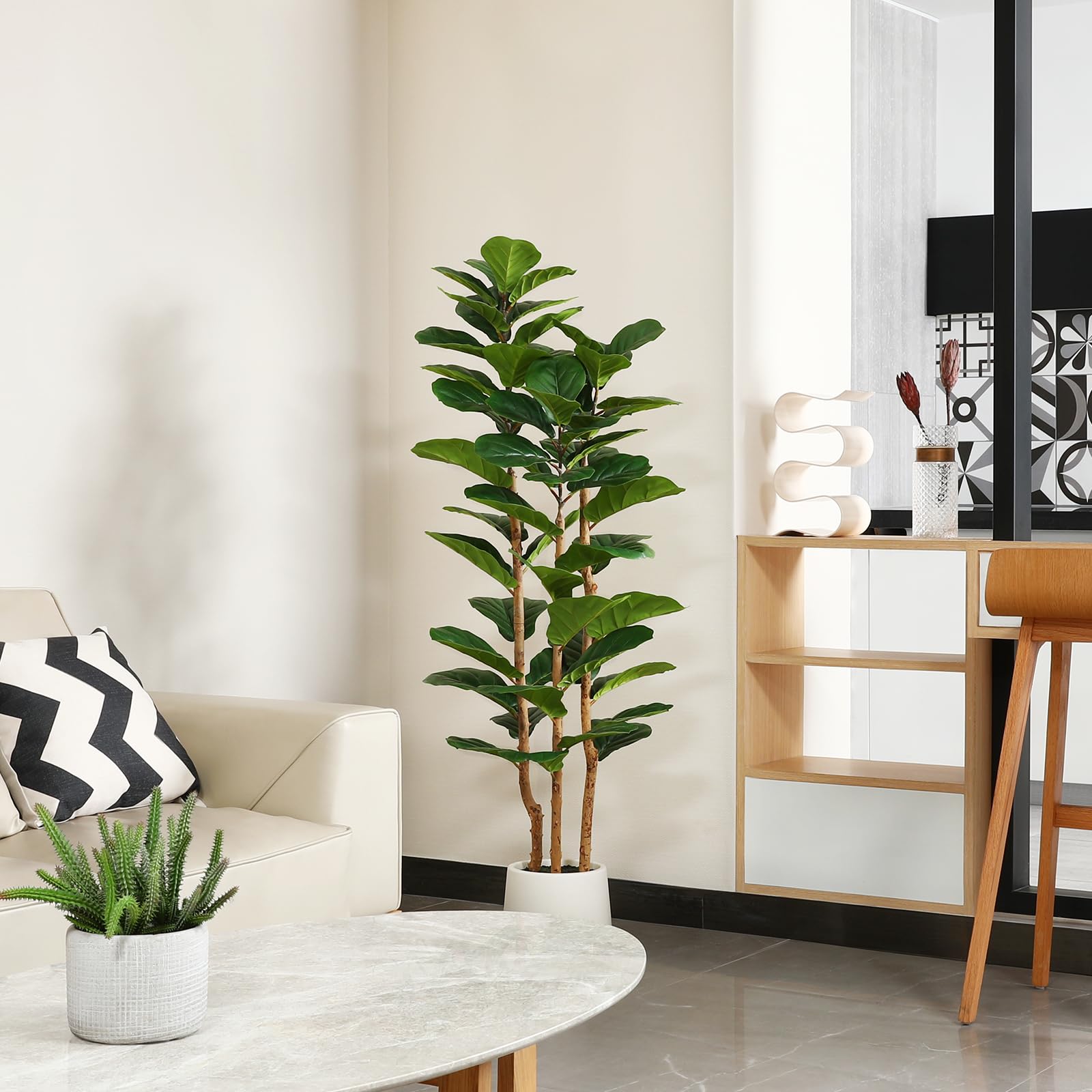OAKRED natural wood trunks detail adding authentic grain and warmth