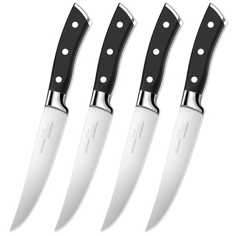 OAKSWARE front packaging showing four knives and clean presentation benefits