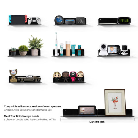 OAPRIRE shelf supporting a smart speaker demonstrating secure small-device placement