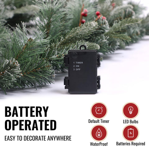 OasisCraft battery pack and timer view for cordless, timed lighting