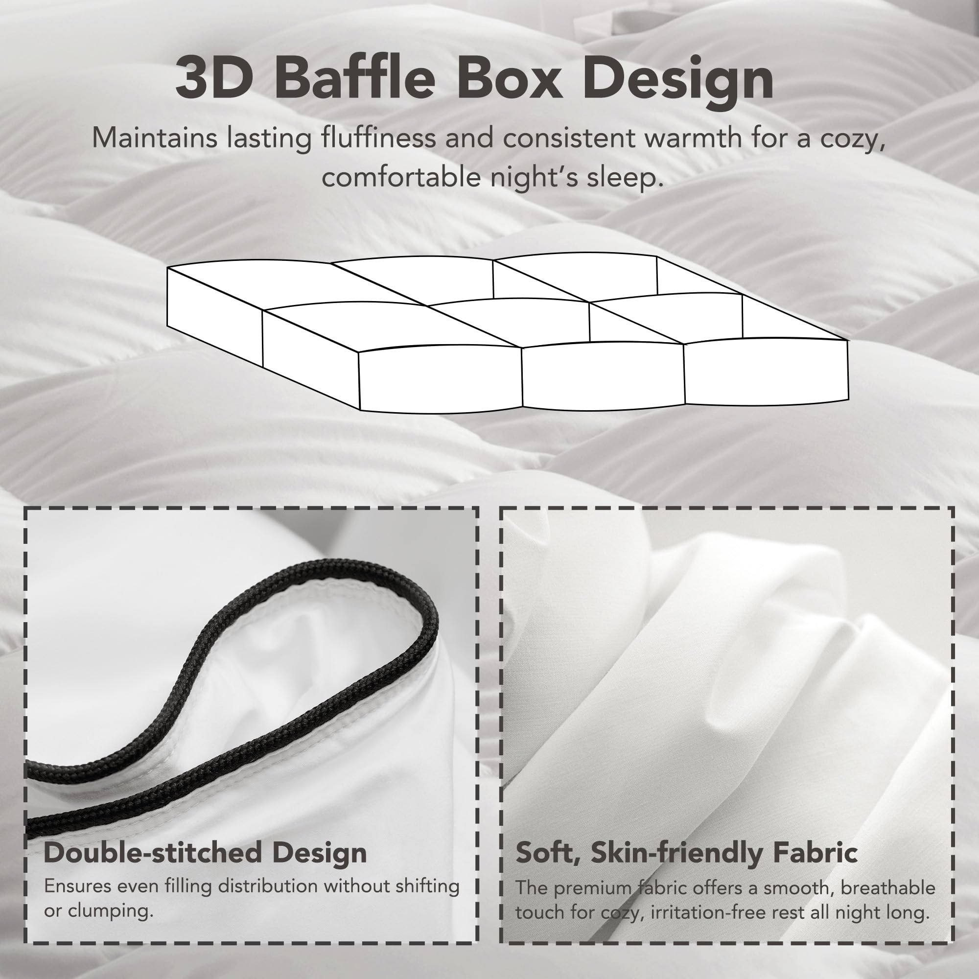 OASWET corner loop detail for secure duvet cover attachment and reduced shifting