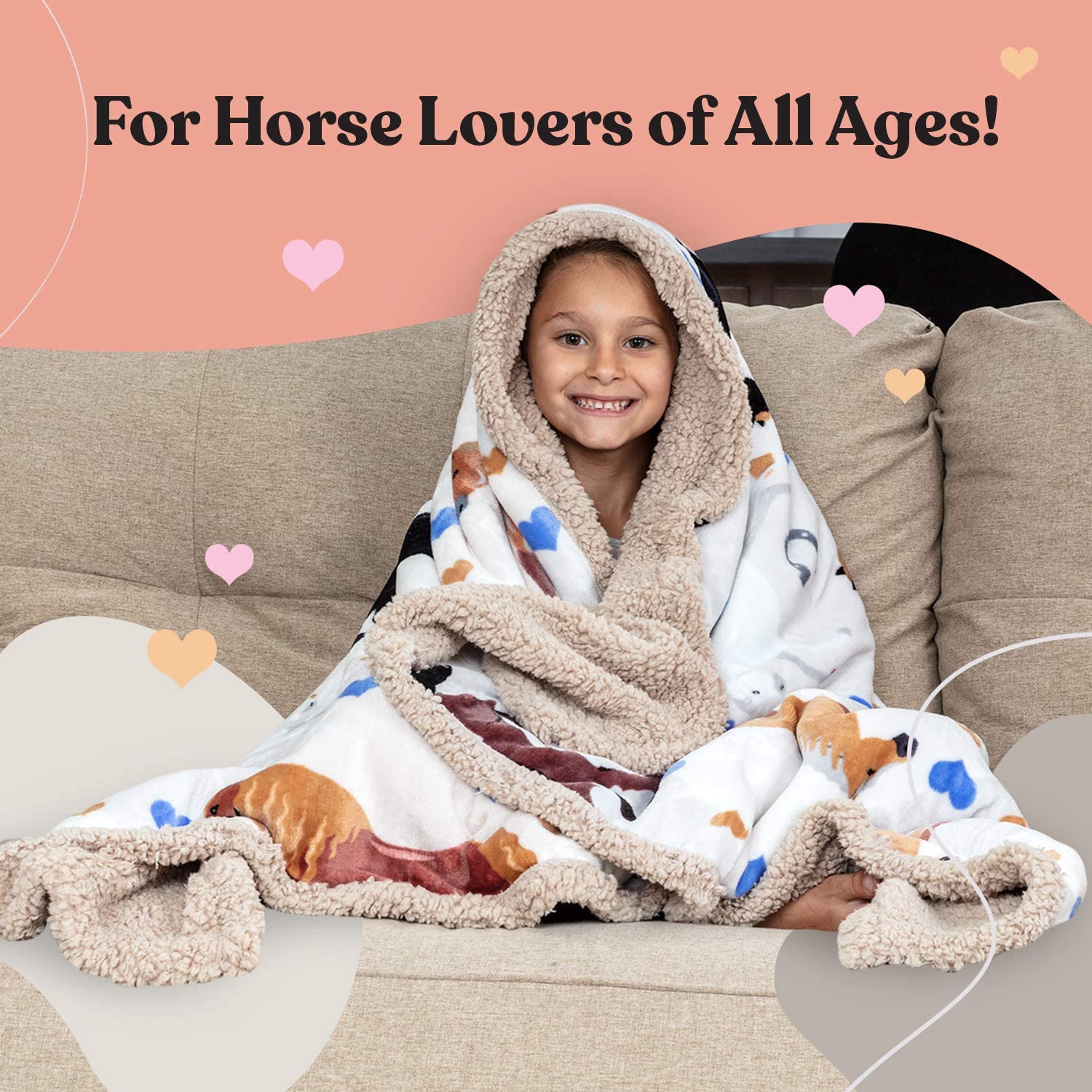 OBSI detailed horse pattern close-up highlighting vibrant breeds and clear print